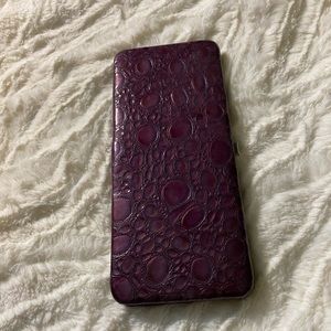 Purple Pebble Card Wallet Clutch